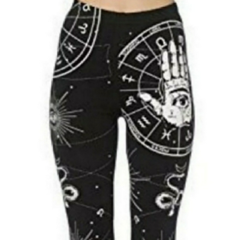 *SOLD*Jawbreaker Zodiac Palmistry Gothic Leggings